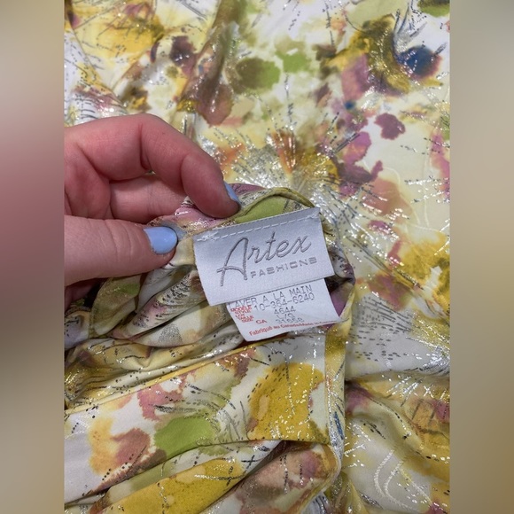 fireworks pattern vintage Artex made in Canada bolero shrug and dress set - Picture 13 of 16